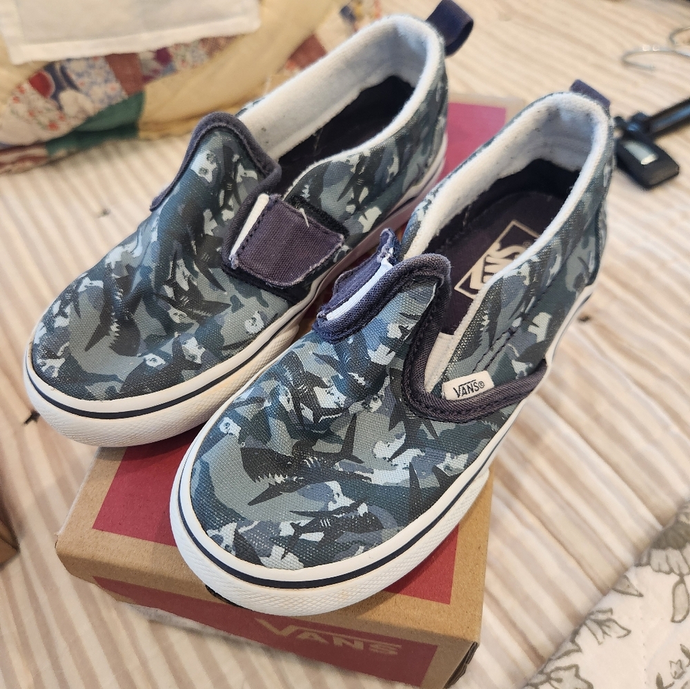Vans Blue Shark Camo size 10T